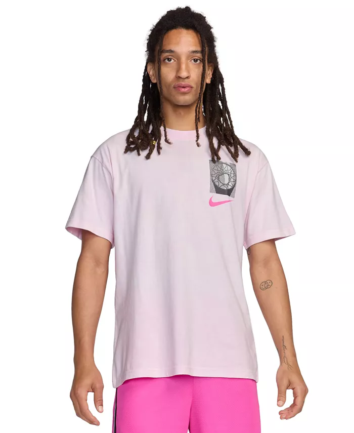 

Мужская футболка с коротким рукавом и принтом Max 90 Crewneck Nike, розовый