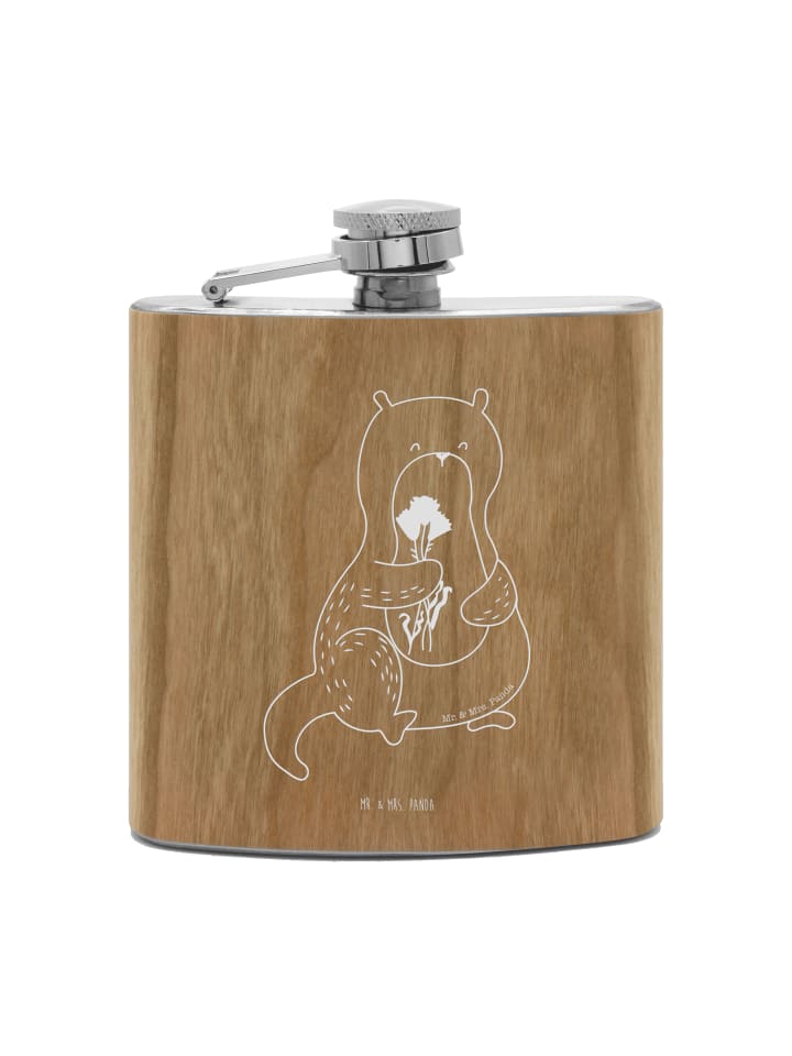 

Mr. & Mrs. Panda Фляжка с букетом из цветов выдры без надписи, коричневого цвета