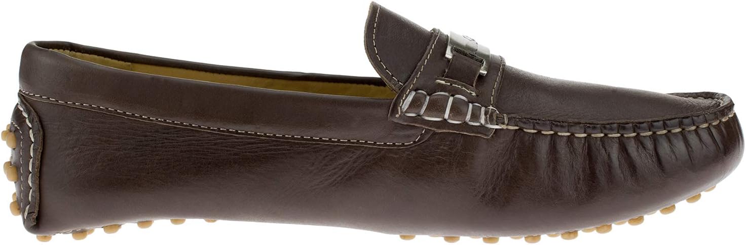 Мужские кожаные мокасины DTI BB Signature Drenot Slip-On для вождения Dti Darya Trading, коричневый — фото 3