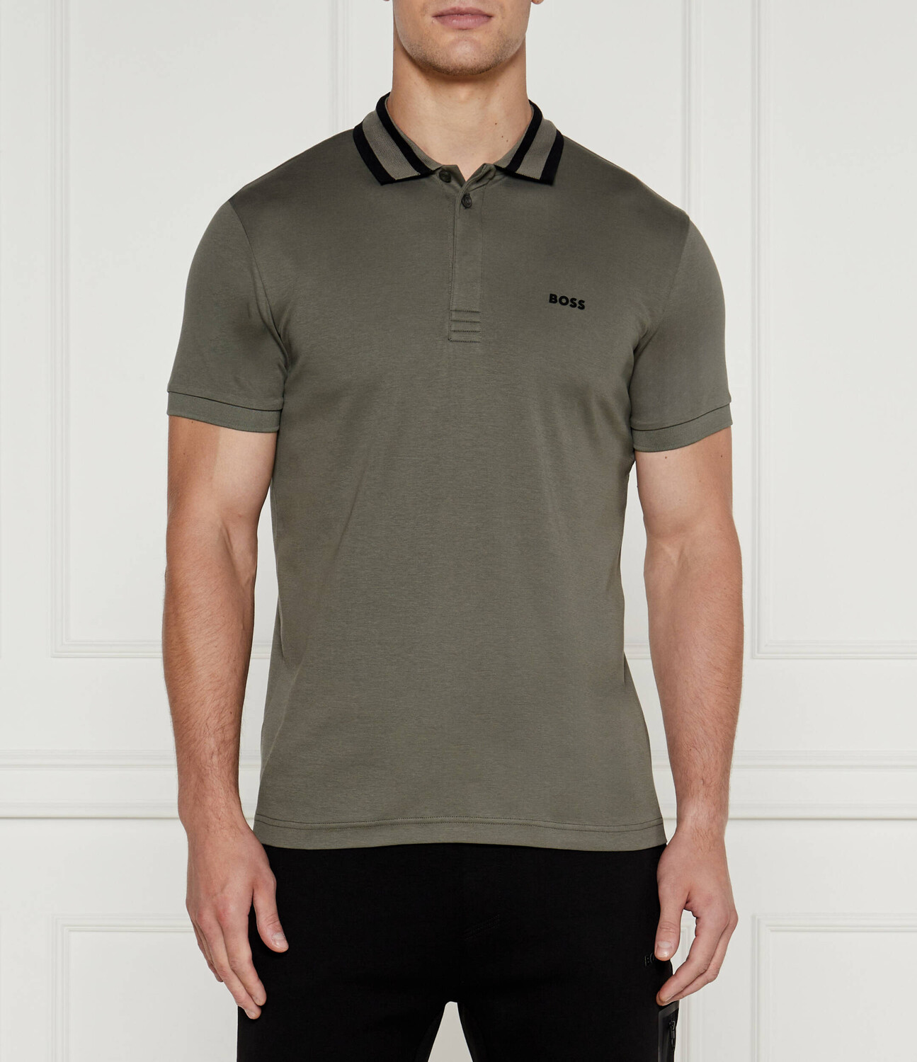 

Поло BOSS GREEN Paule Slim Fit, цвет cachi