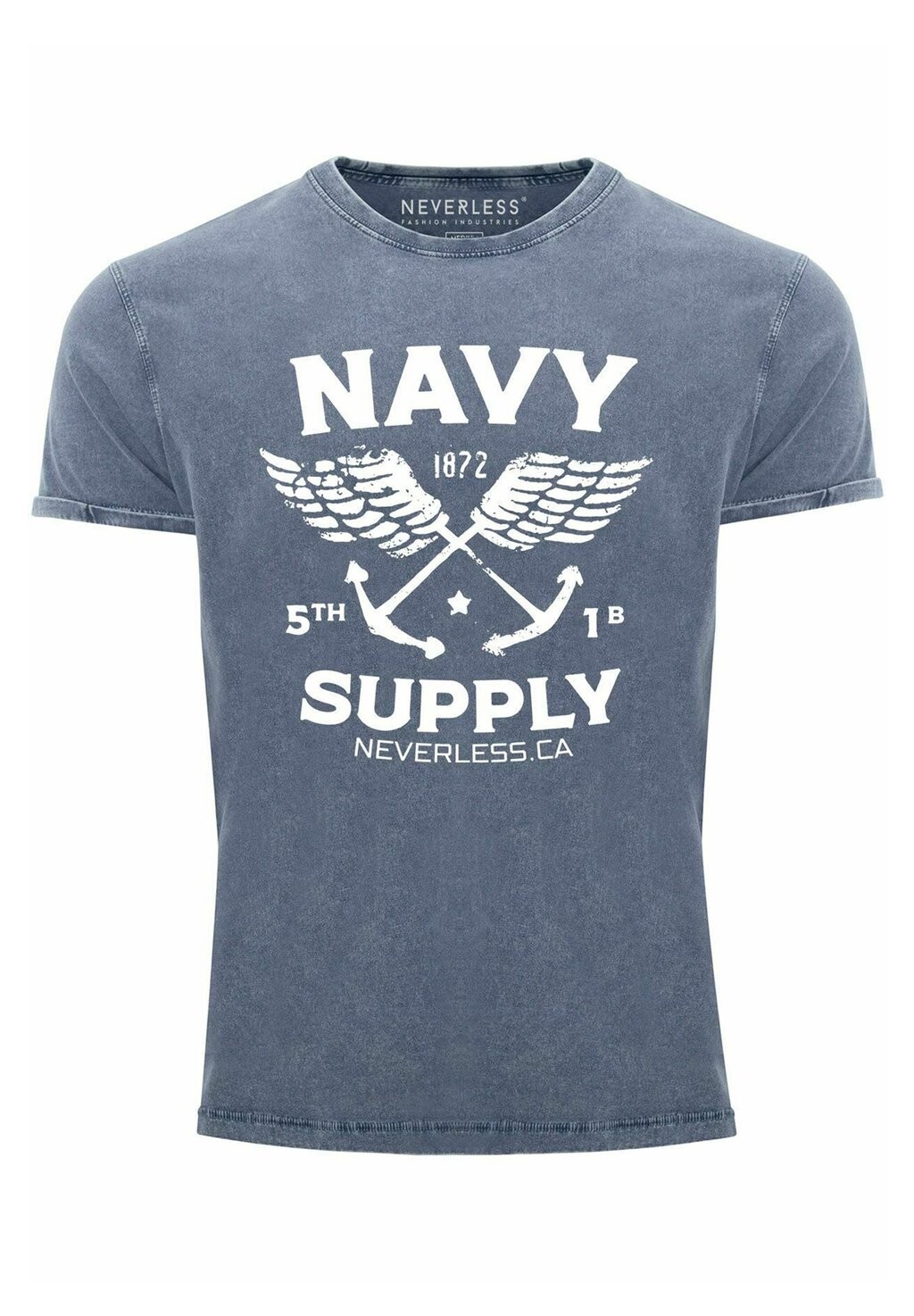 

Футболка с принтом VINTAGE ANKER NAVY SU Neverless, синий