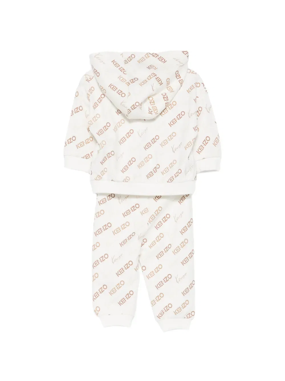 Спортивный костюм с капюшоном и узором (комплект из двух штук) Kenzo Kids, нейтральный — фото 2