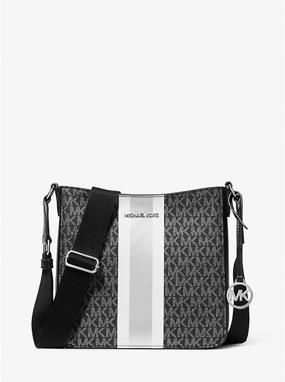 

Маленькая сумка через плечо Jet Set с фирменным логотипом и полосками Michael Kors, черный