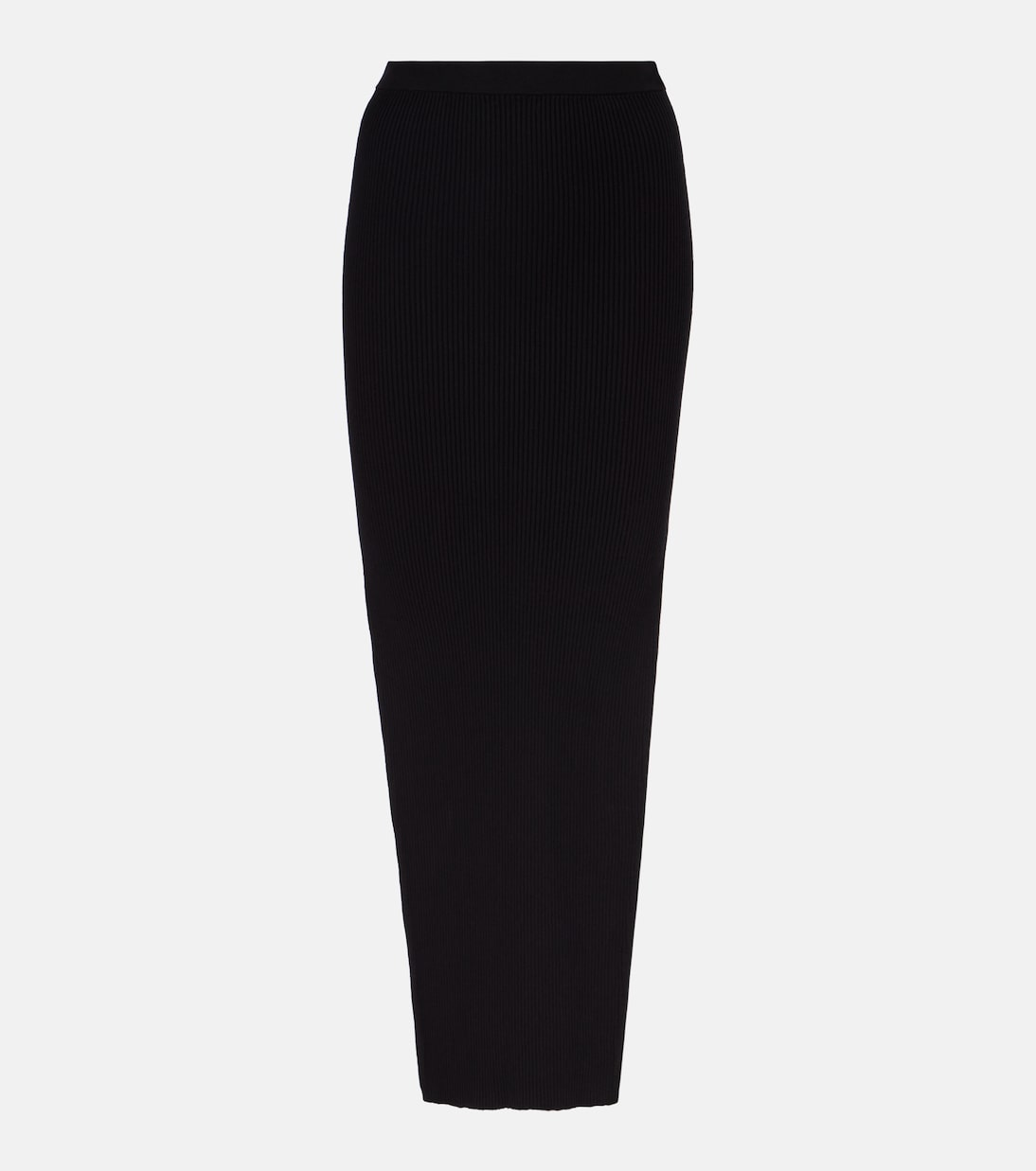 

Юбка миди Sacriskirt из трикотажного полотна в рубчик Rick Owens, черный