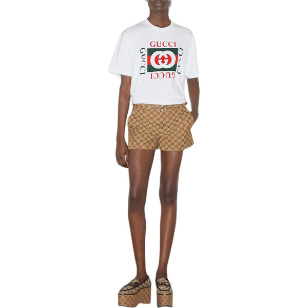 Футболка print cotton jersey t-shirt 'white' Gucci, белый — фото 2