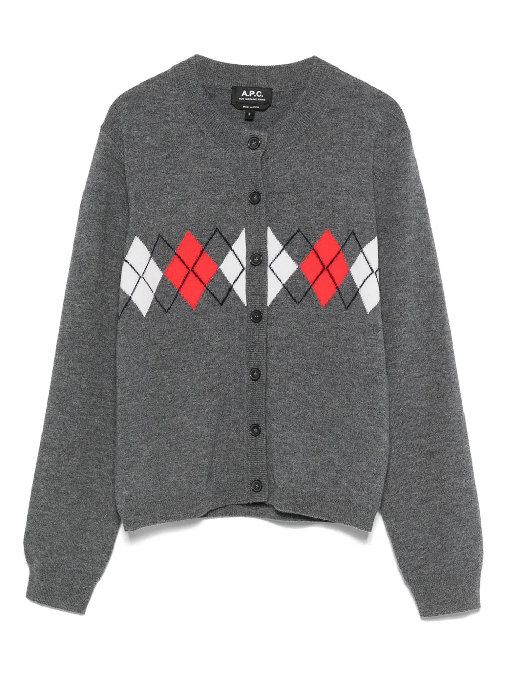

Шерстяной кардиган A.P.C., серый