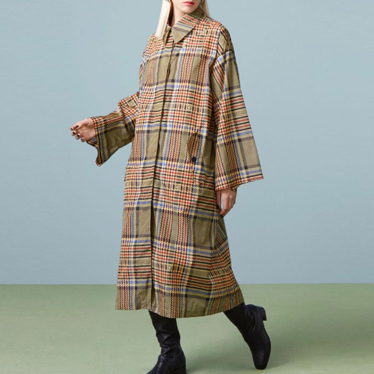 Пальто женское Gucci классическое, элегантный крой, бежево-коричневое — фото 4