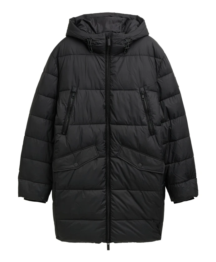 

Пуховая парка с капюшоном Tom Tailor, черный