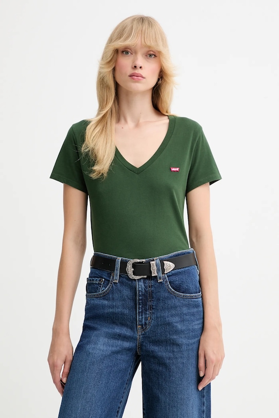 

Хлопковая футболка Levi'S, зеленый