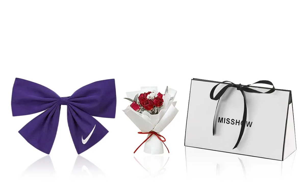Женские заколки для волос Nike, 1# Purple Bowknot+Premium Bouquet+Present Box