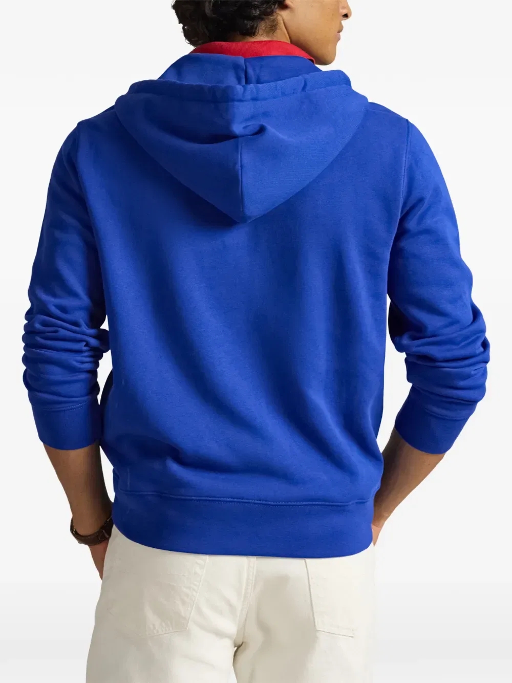 Толстовка на молнии с вышивкой в виде медведя Polo Ralph Lauren, синий — фото 4