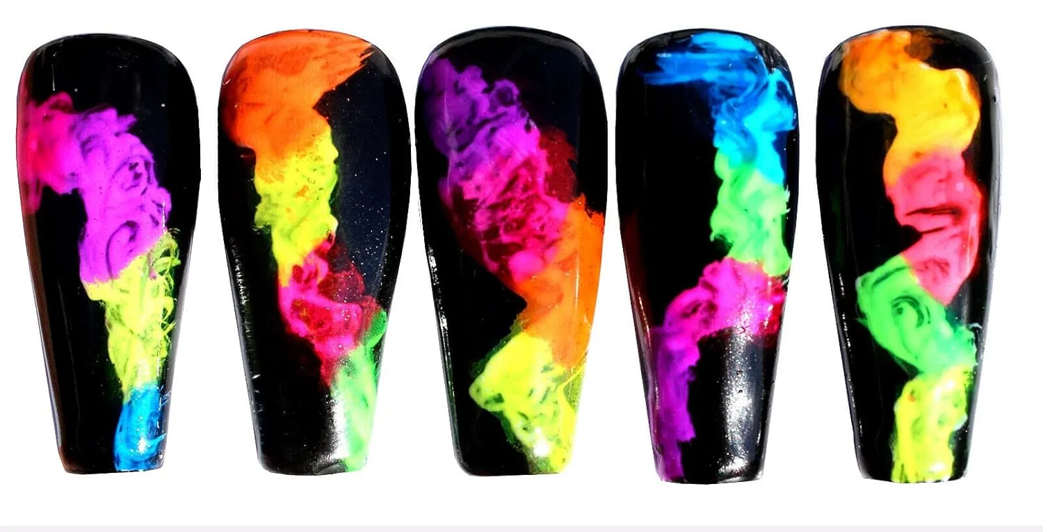 Набор неоновых пигментов для ногтей KM-Nails, 12 цветов Km-Nails — фото 3