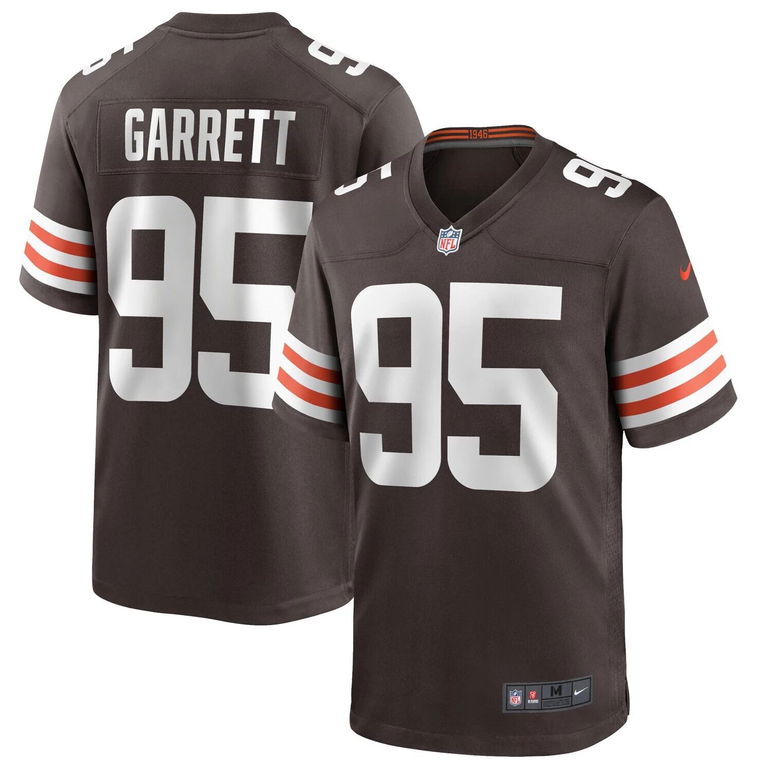 Мужское джерси Nike Myles Garrett Brown Cleveland Browns Game Player — фото 4