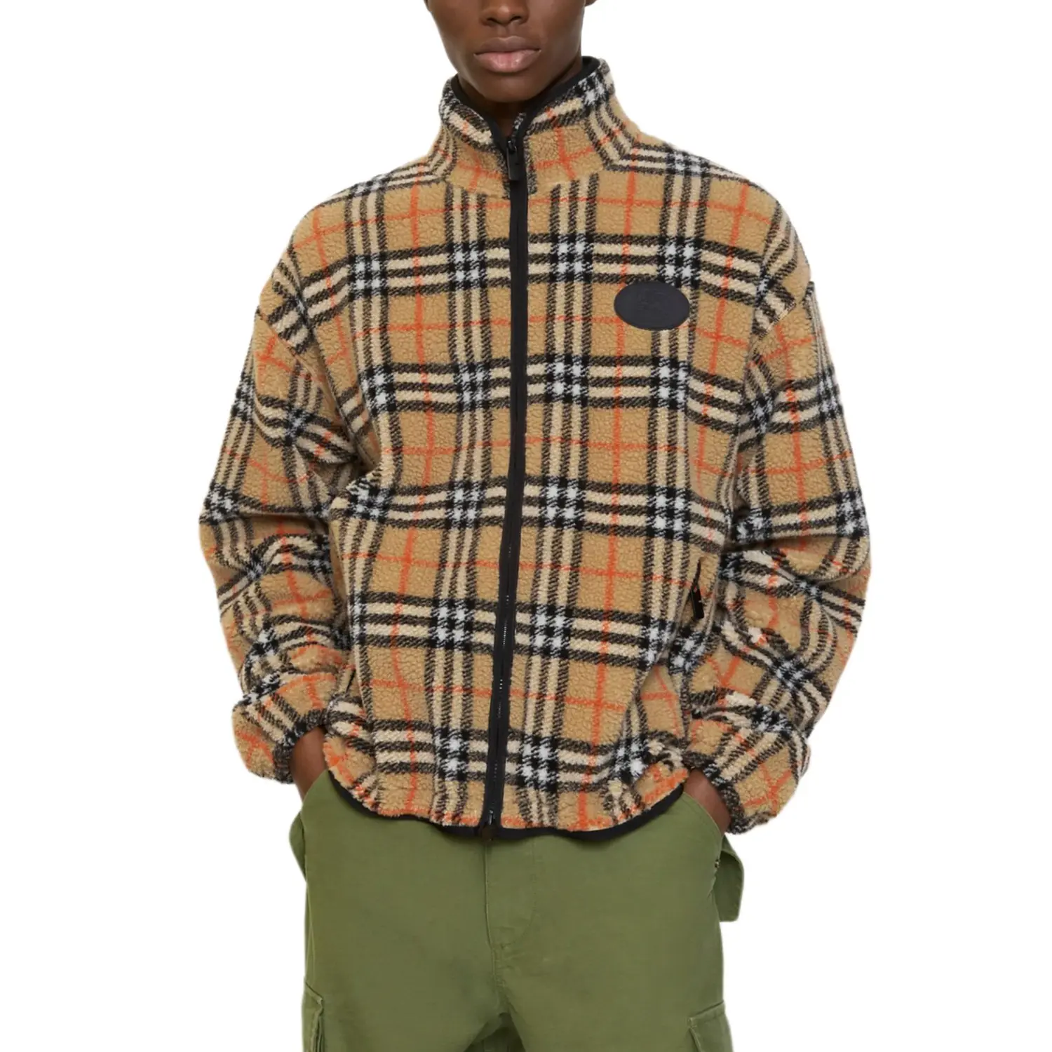 Пиджак Burberry FW25 свободного кроя мужской, стиль главной улицы, песочный — фото 3