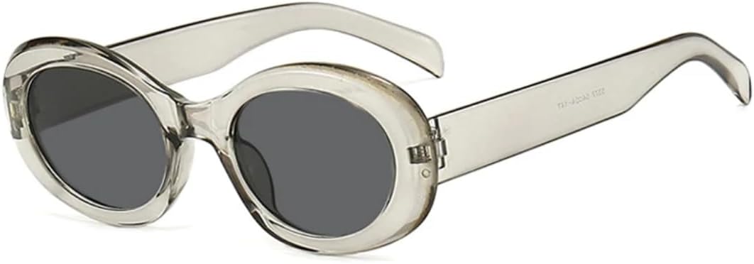 

Солнцезащитные очки с защитой UV400 | Маленькие овальные линзы конфетного цвета | для женщин и мужчин, для занятий спортом на открытом воздухе и вождения DSVIGF, Gray Gray