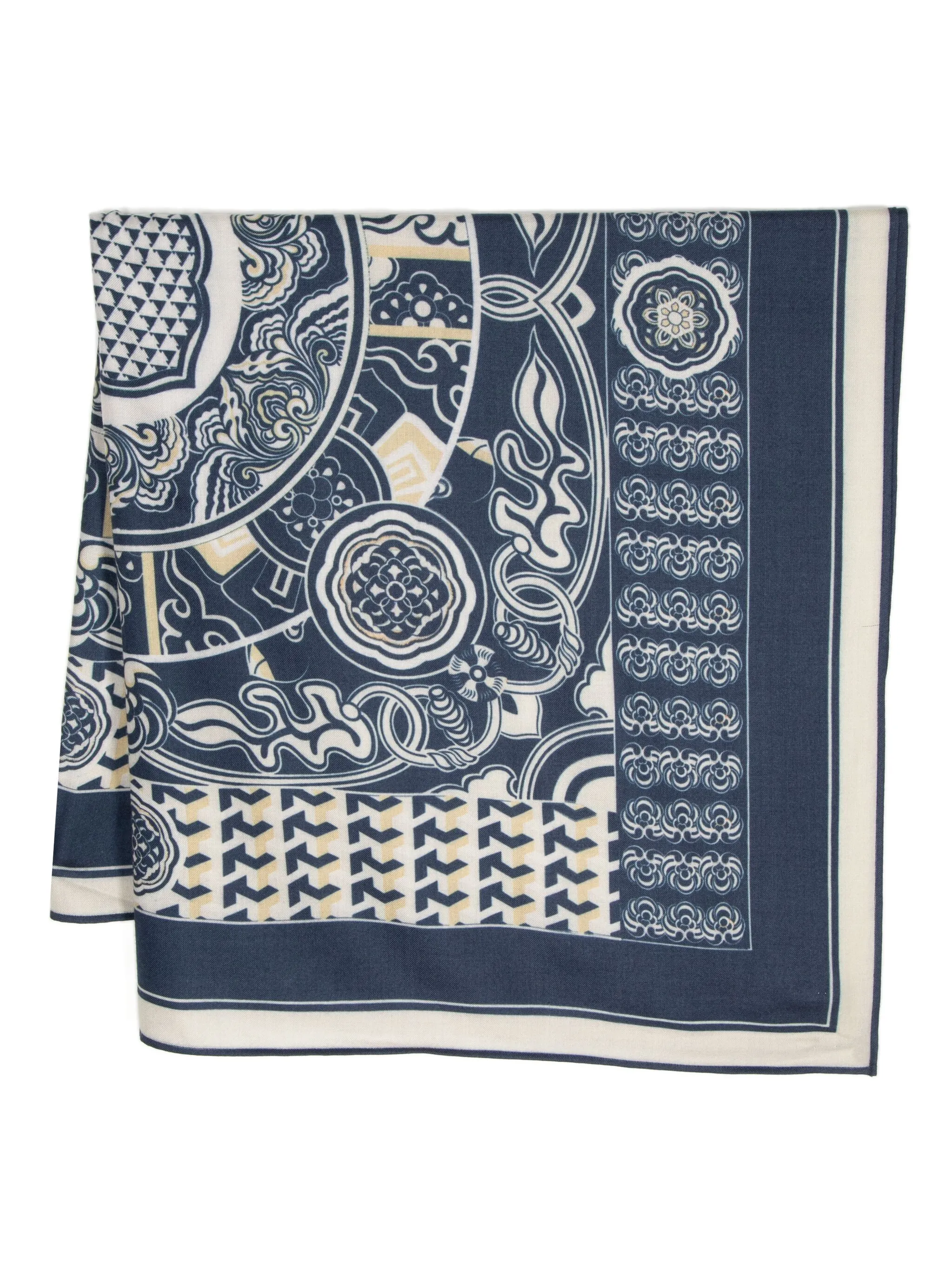 

Платок с принтом N.Peal, синий