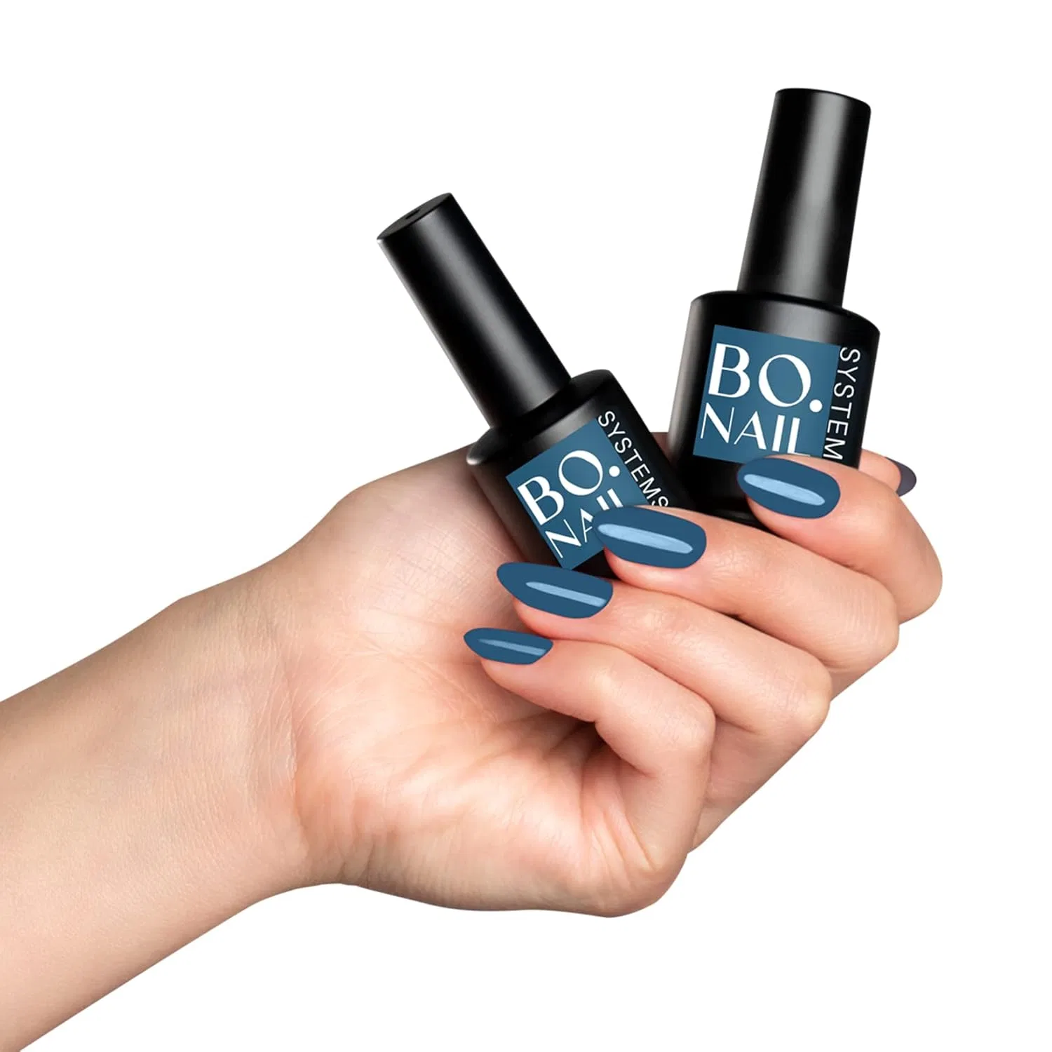 УФ LED гель-лак для ногтей BO.NAIL SYSTEMS 030 Pigeon Blue, 15 мл Bo.Nail Systems — фото 3