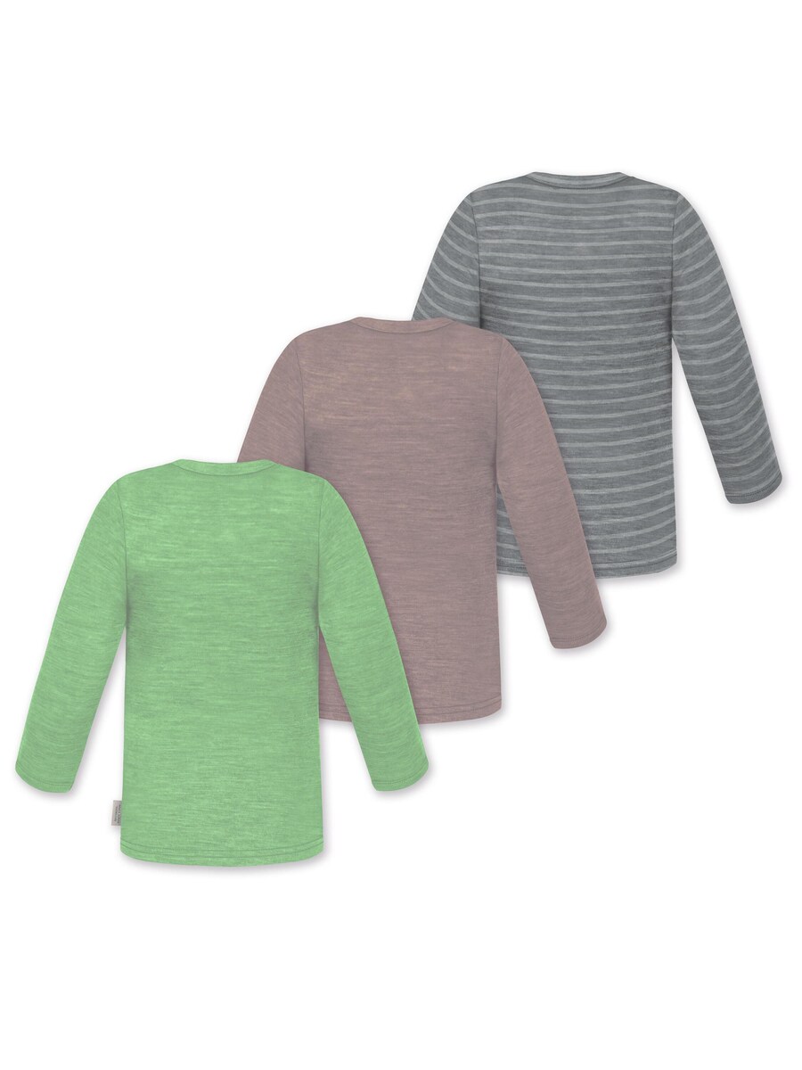 Лонгслив normani Shirt Taupo, цвет grey/green/rose — фото 3
