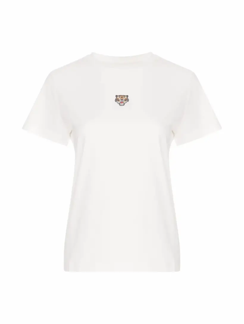

Хлопковая футболка Lucky Tiger Kenzo, белый