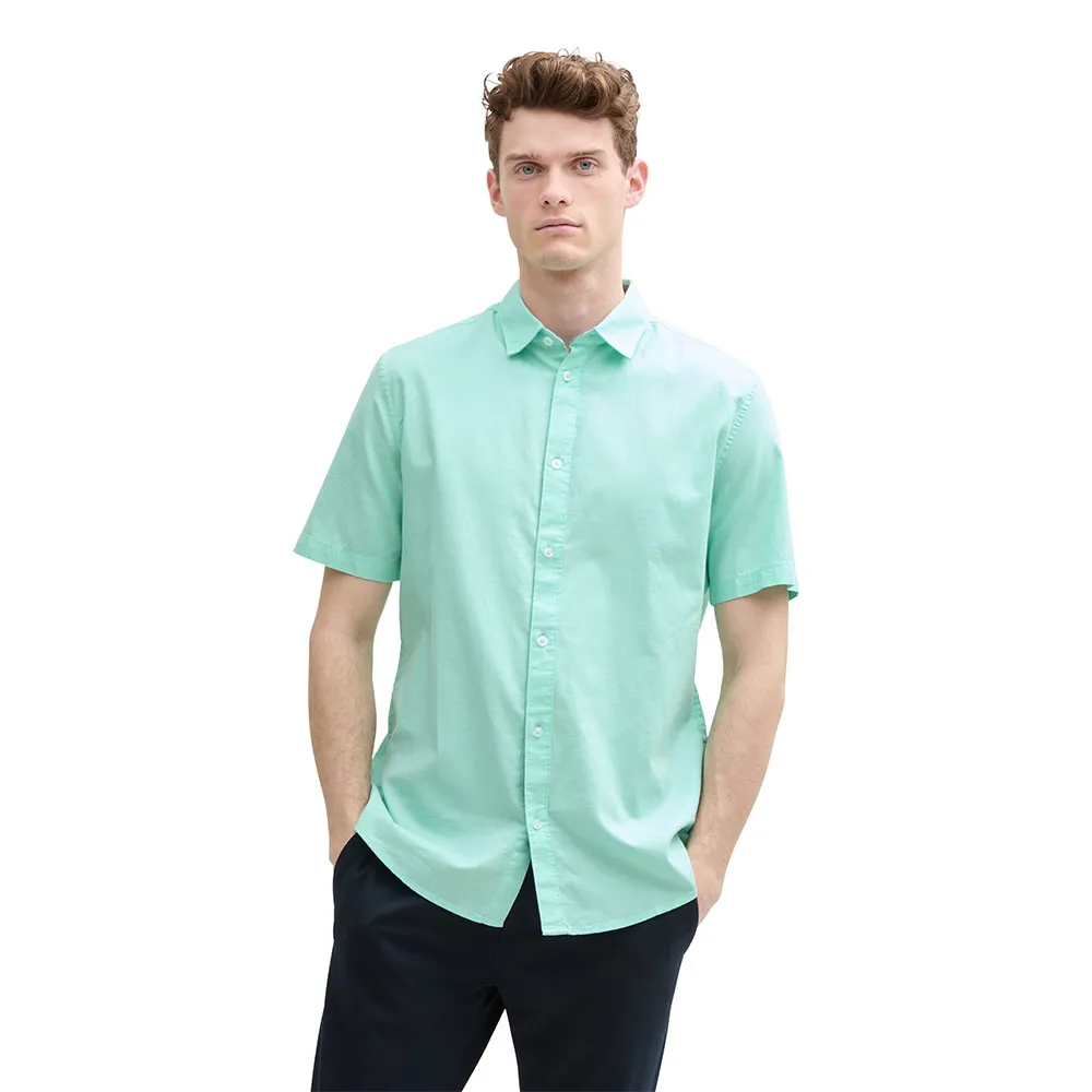 

Рубашка с коротким рукавом Tom Tailor Fitted Structured, зеленый