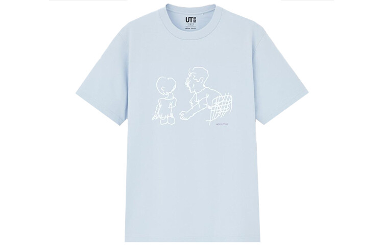 

Футболка унисекс синяя Uniqlo, синий