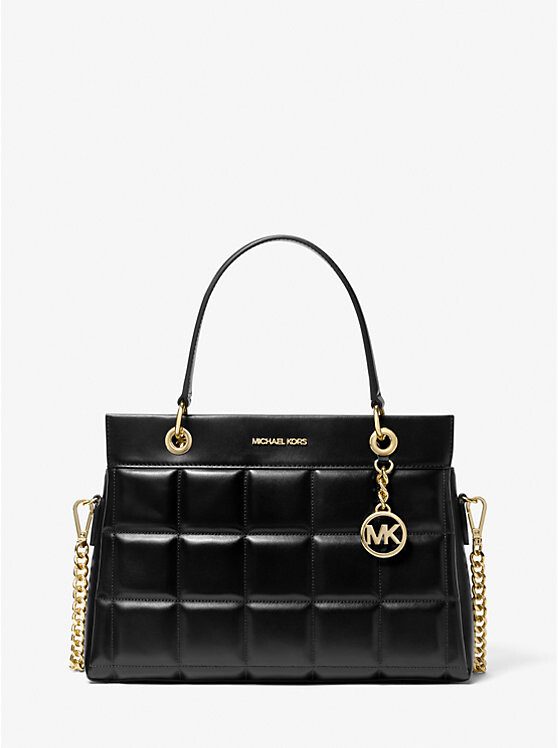 

Сумка-портфель Susan Medium из стеганой кожи Michael Kors, черный