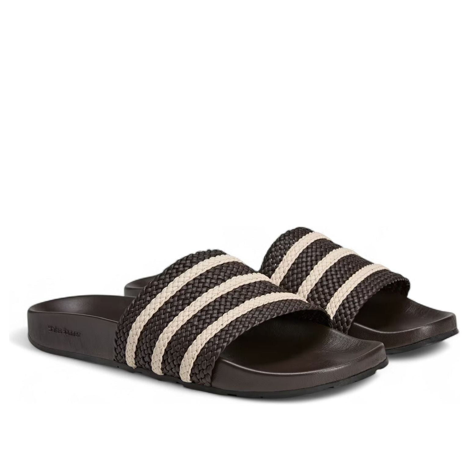 Шлепанцы adidas x Wales Bonner Adilette Slides 'Dark Brown' — фото 3