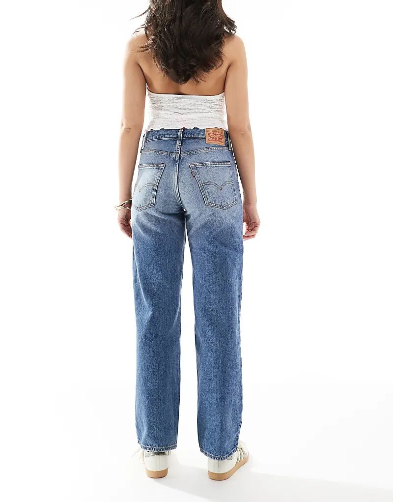 94 мешковатые джинсы в средне-синем цвете Levi's — фото 3