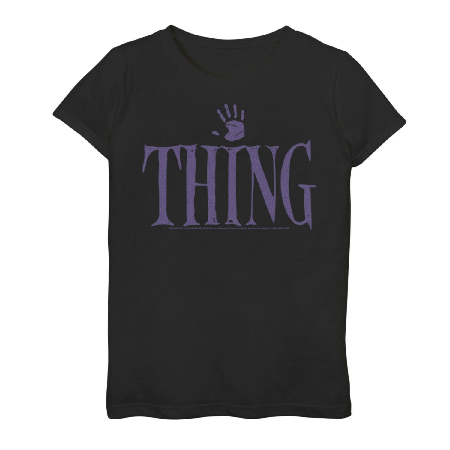 

Футболка Wednesday Addams Fingers Thing для девочек 7–16 лет с графическим принтом Licensed Character
