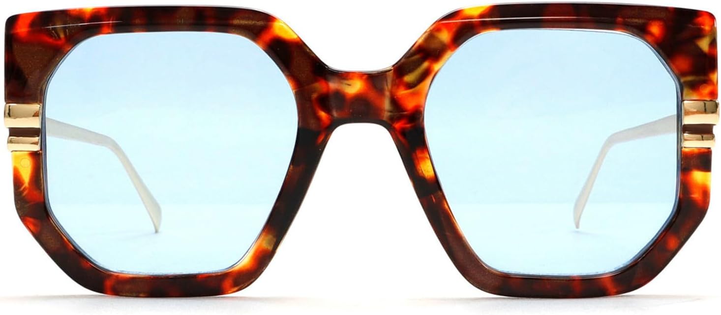 

Винтажные большие квадратные солнцезащитные очки Willochra для женщин, ретро-очки большого размера «кошачий глаз» с леопардовым принтом, защита от ультрафиолета UV400, C5