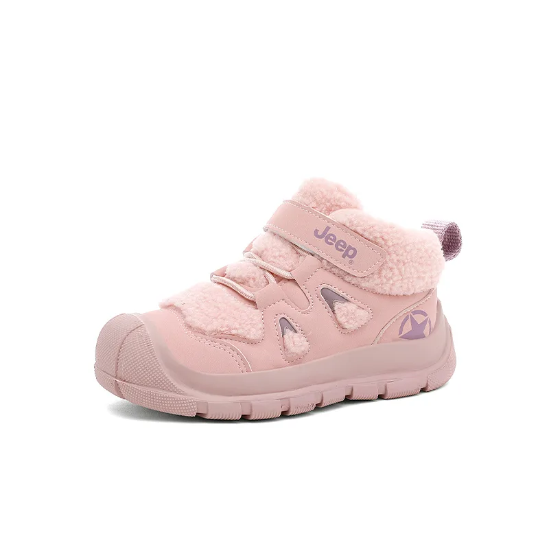 Утепленные противоскользящие износостойкие ботинки для детей Jeep, Pink Thin Cotton — фото 3