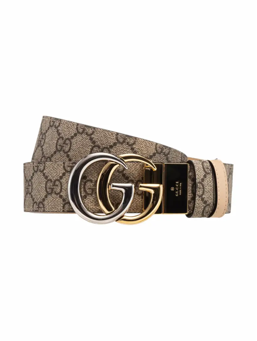 

Двусторонний ремень GG Marmont Gucci, бежевый