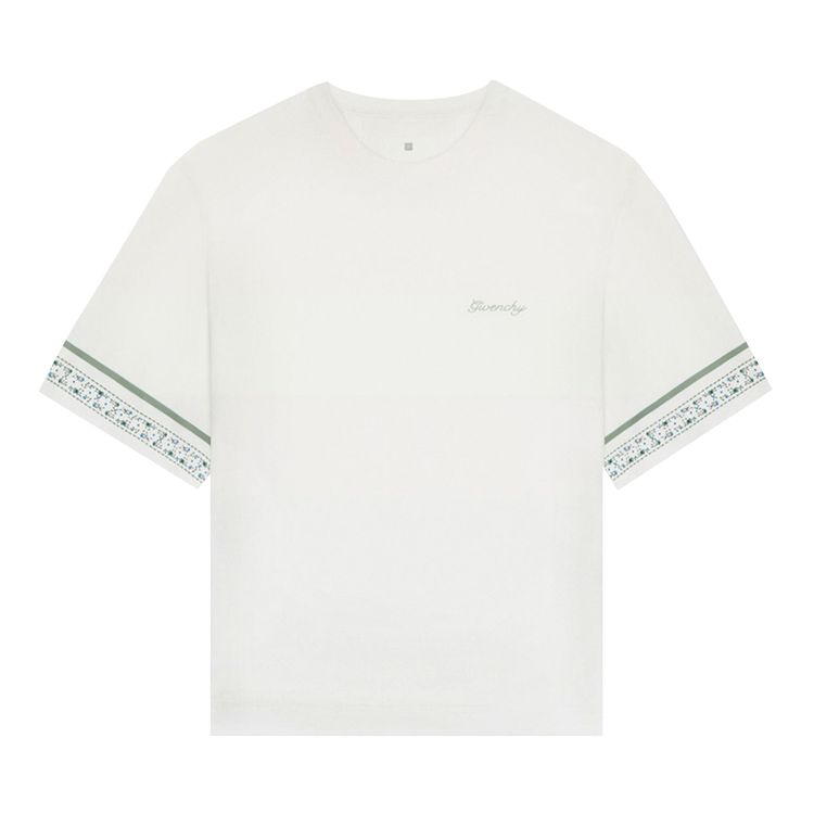 

Футболка Givenchy Flower Sleeve T-Shirt Ivory, белый