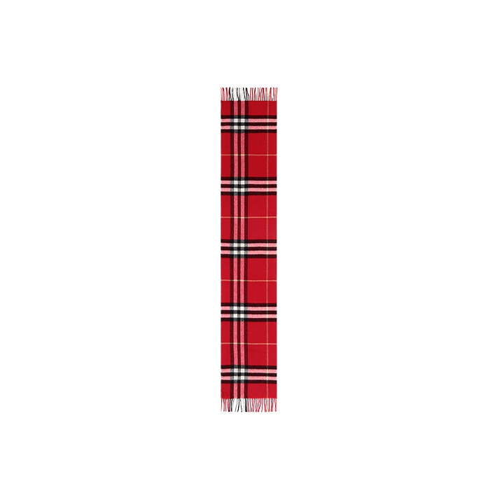

Burberry Классический клетчатый шарф с бахромой, Red