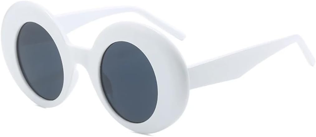 

Популярные модные овальные солнцезащитные очки контрастного цвета для женщин, защита от УФ-излучения UV400, ретро, ​​сине-красные, трендовые для мужчин, панк VVTWSSW, White Gray