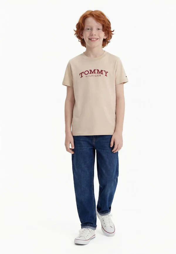 Футболка с принтом логотипа футболка с принтом Tommy Hilfiger, Gulf Sand