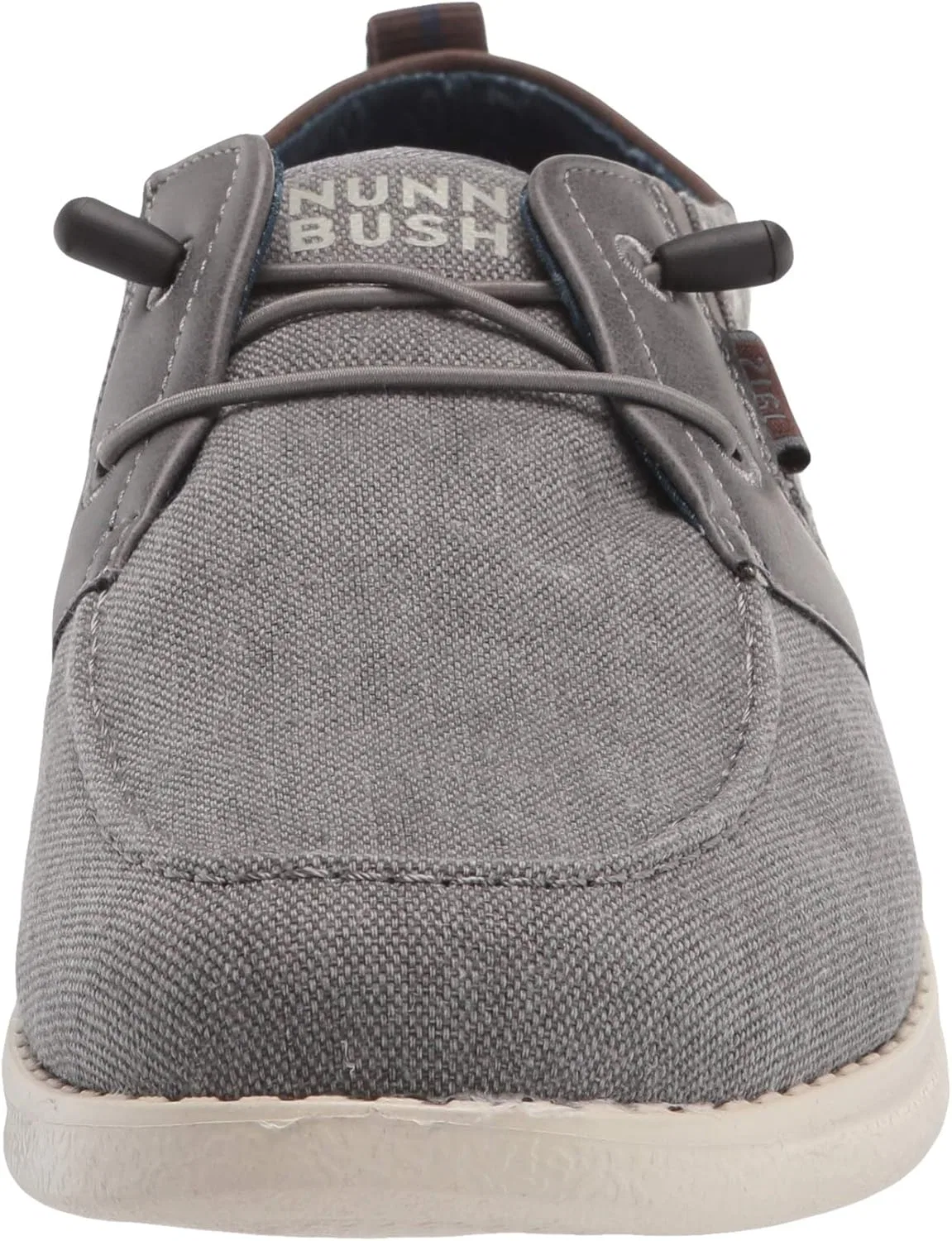 Мужские лоферы Nunn Bush Brewski Moc Toe Slip-On из парусиновой вязки с эластичным шнурком, Gray — фото 2