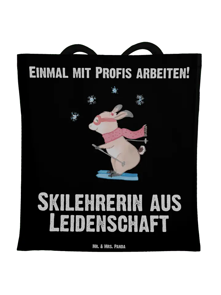 

Сумка для переноски Mr & Mrs Panda Skilehrerin Leidenschaft, черный
