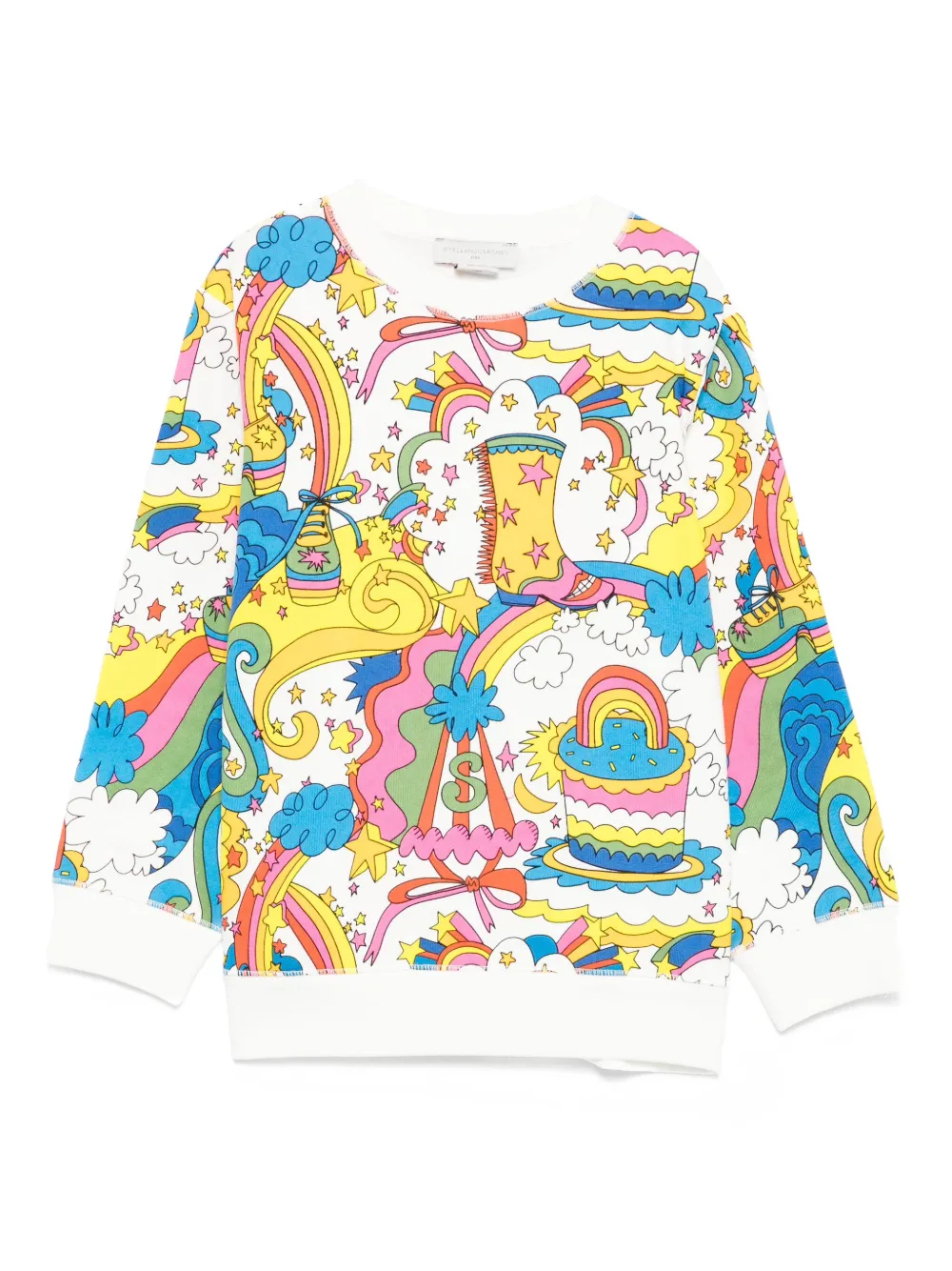 

Толстовка с графическим принтом Stella McCartney Kids, белый