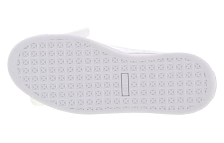 Кеды PUMA Basket Heart Patent Junior White Lace Up 'White Pink', белый — фото 3