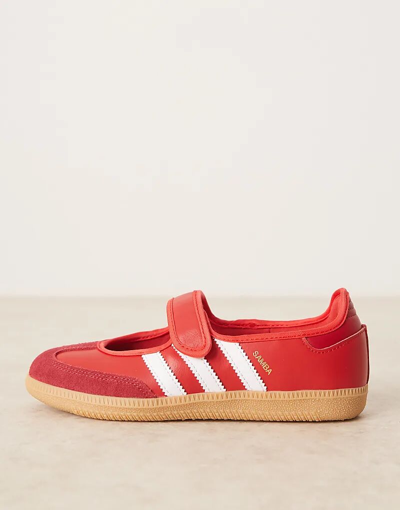 Кроссовки Adidas Originals Samba Mary Jane красного цвета — фото 2