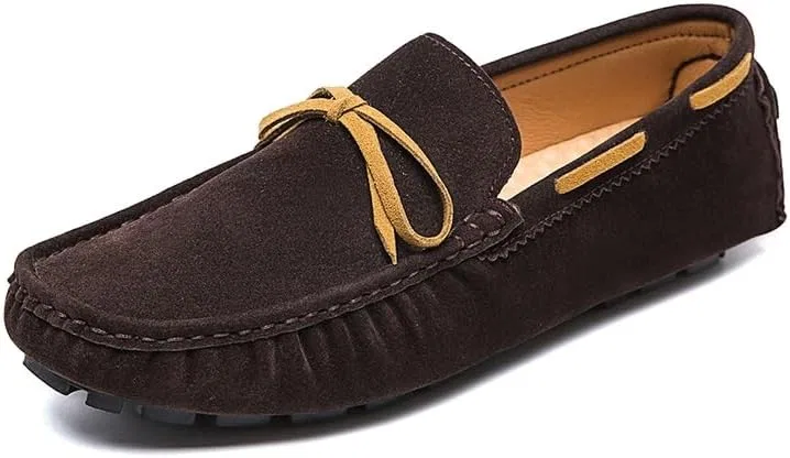 Лоферы замшевые мужские, Driving Boat Shoes, коричневый PUGHGAETZF