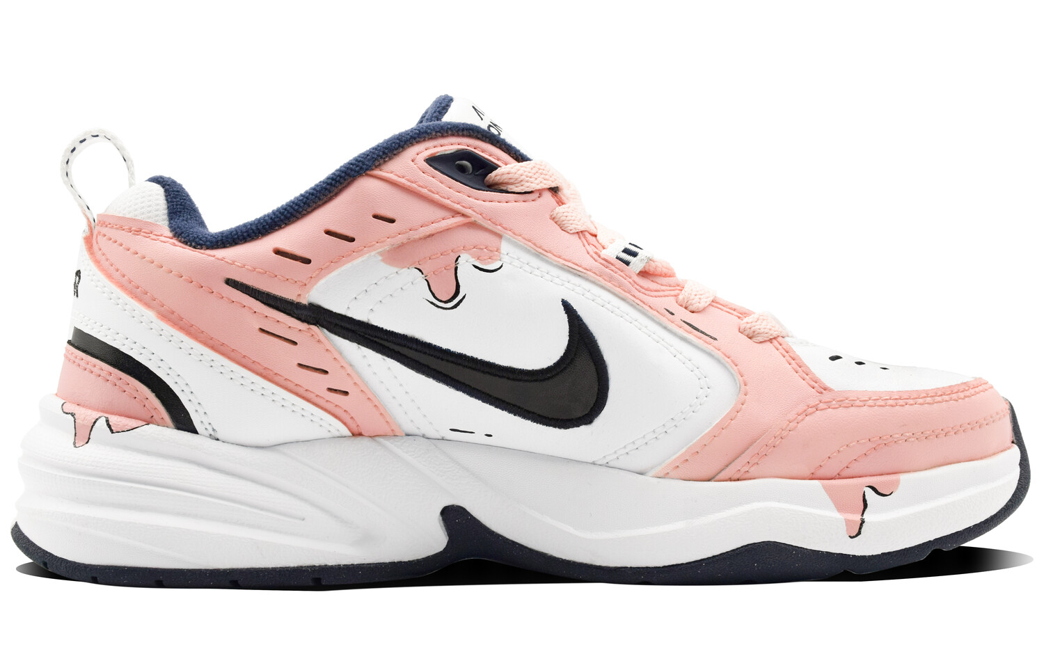 

Кроссовки Nike Air Monarch 4 Chunky Sneakers Unisex Low-top Black/white/pink, цвет Lotus Color