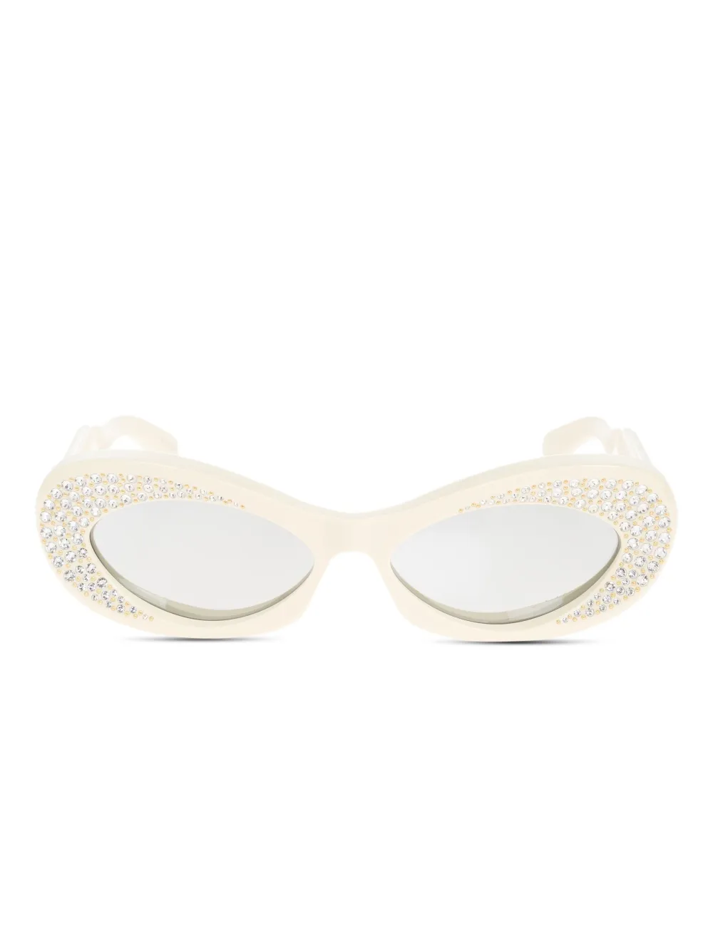 

Солнцезащитные очки в оправе 'кошачий глаз' со стразами VALENTINO GARAVANI EYEWEAR, белый
