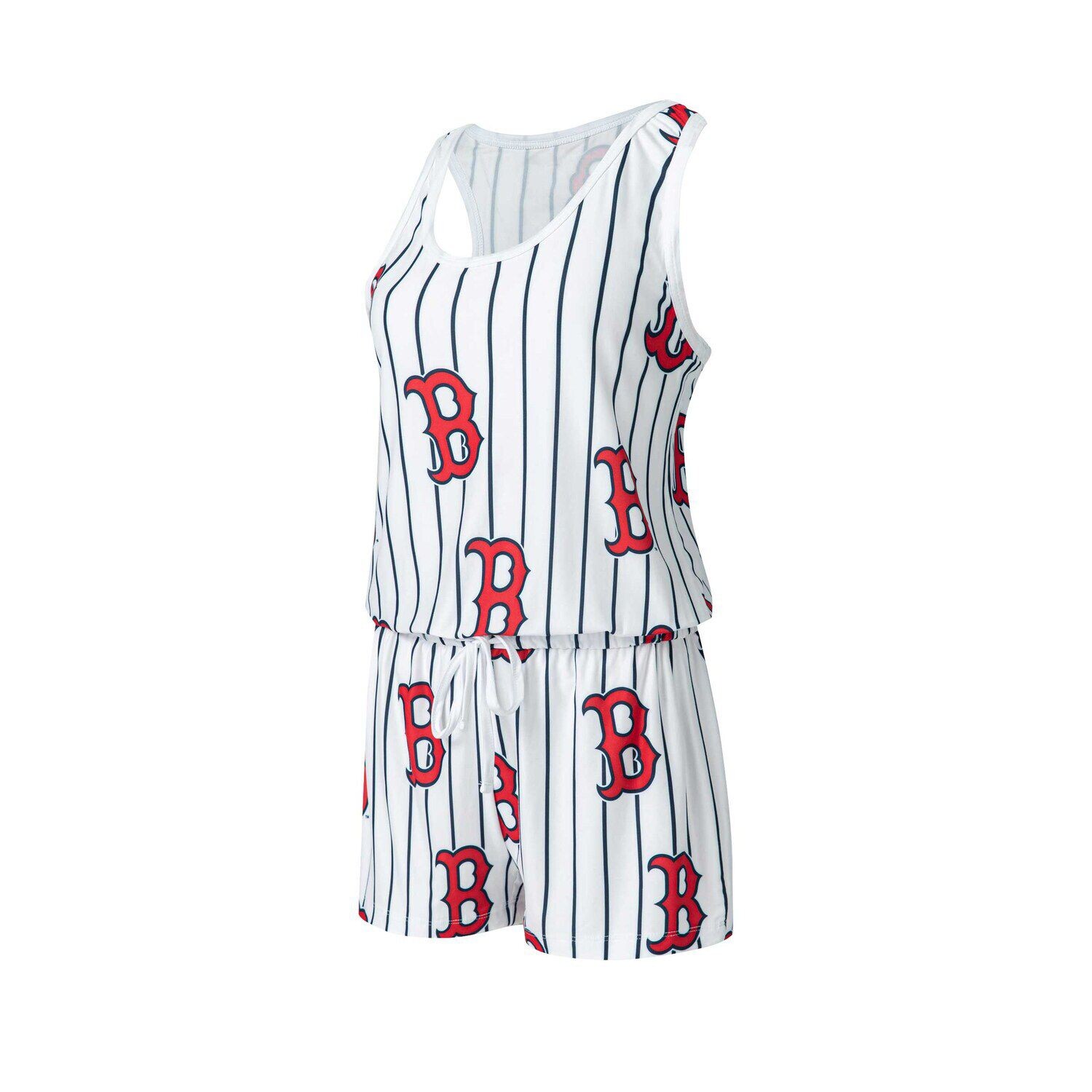 

Женский спортивный белый комбинезон в тонкую полоску Boston Red Sox Reel Sox