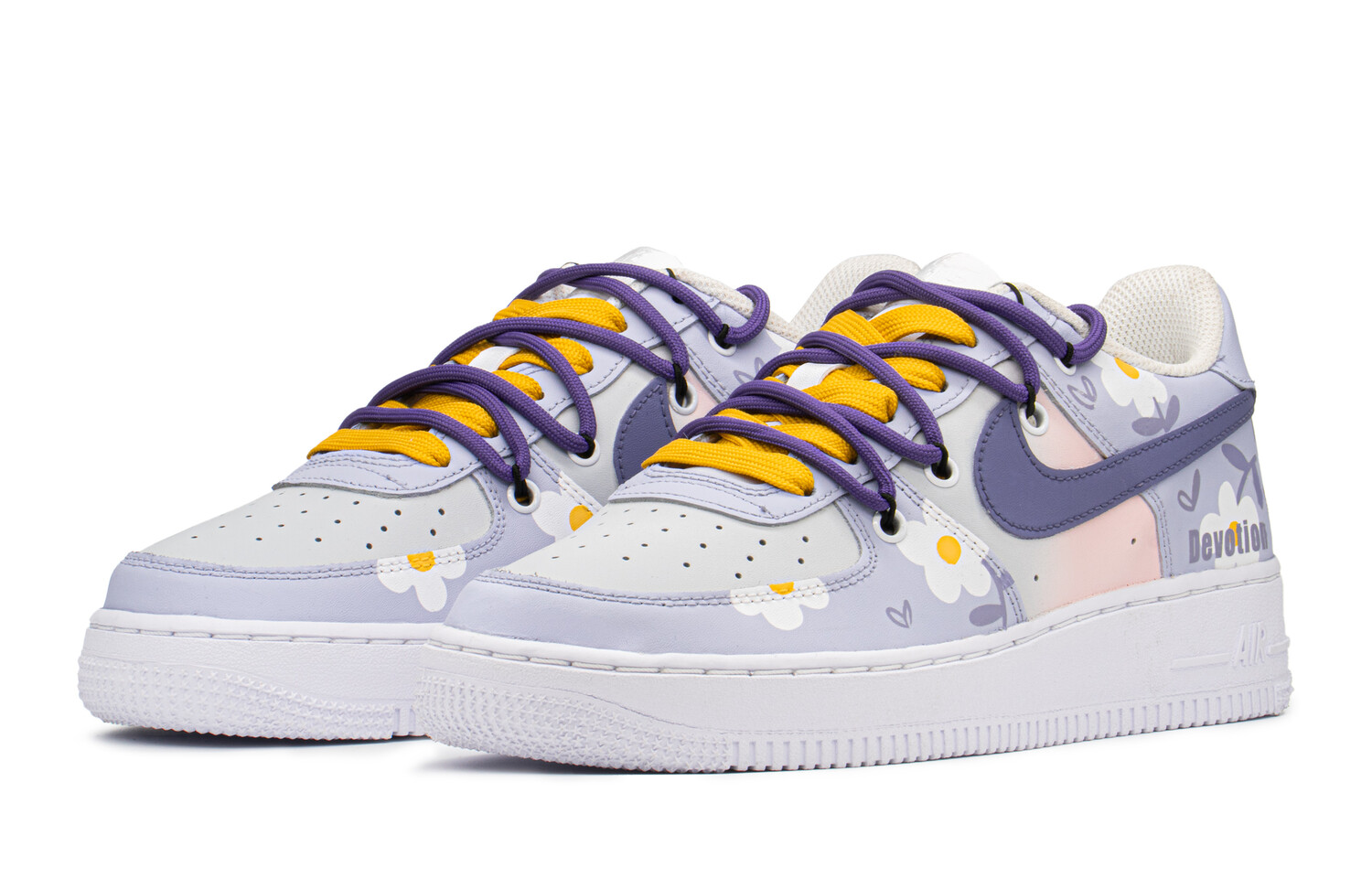 

Кроссовки Nike Air Force 1 Skateboard Shoes Women's Low-Top White Purple