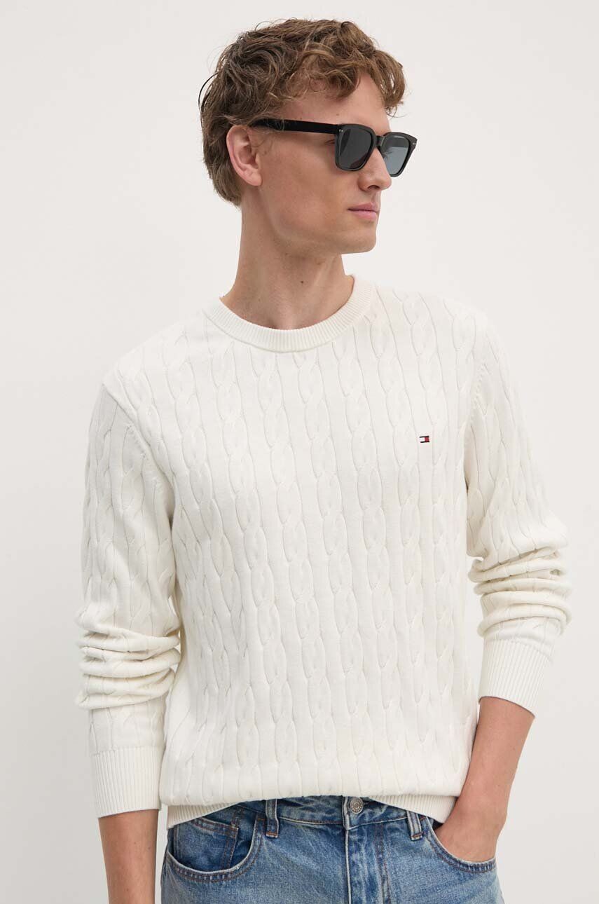 

Хлопковый свитер Tommy Hilfiger, бежевый