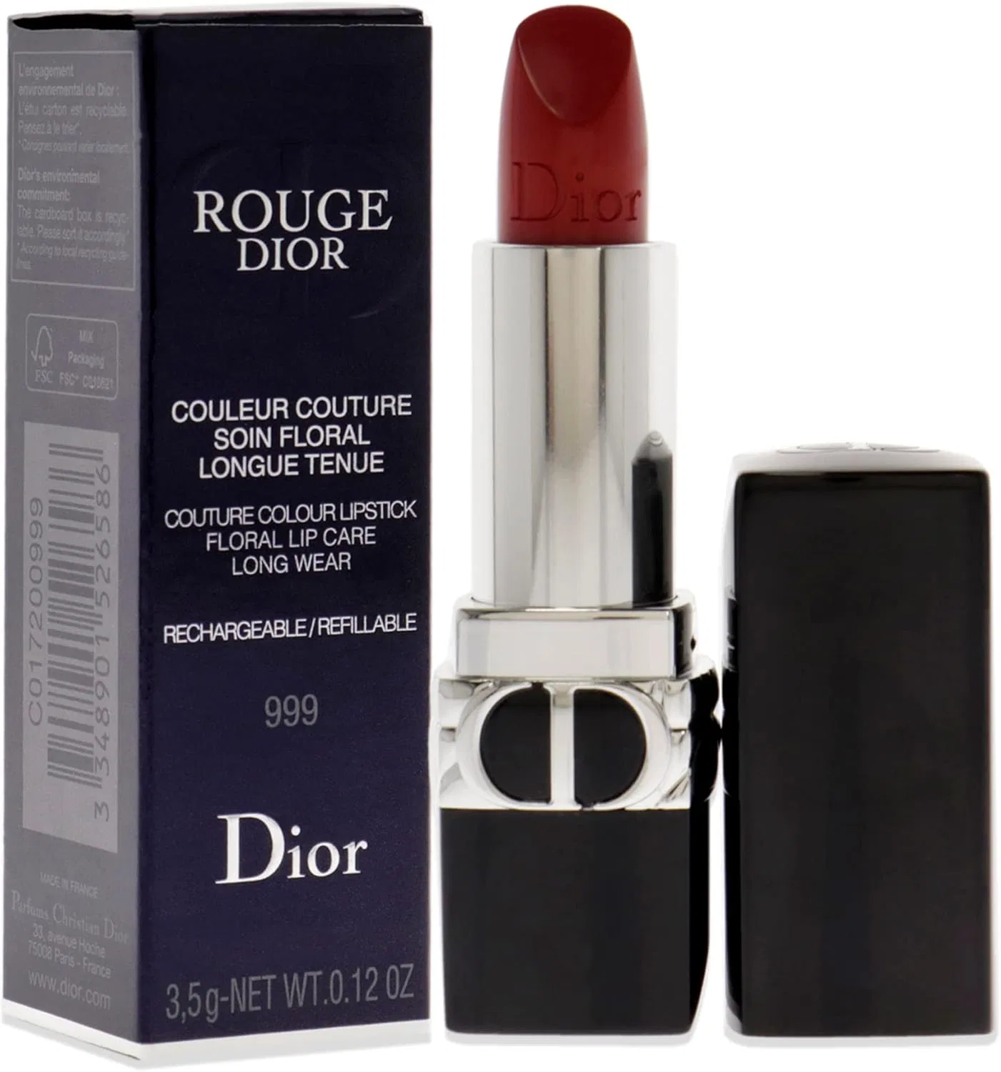 Помада ROUGE DIOR COUTURE COLOR #999 (satin) Dior 3.5g — фото 3