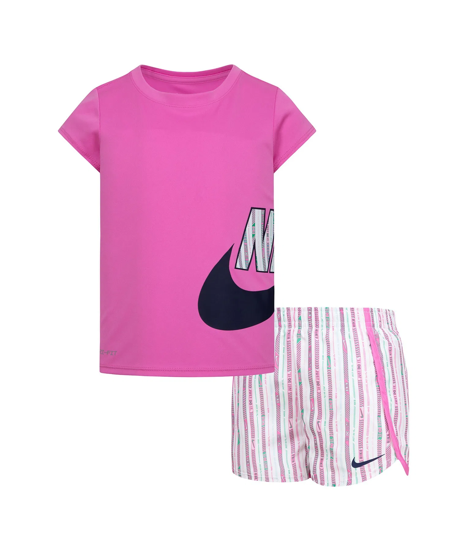 Детский комплект футболка и шорты NIKE HAPPY CAMPER розовый