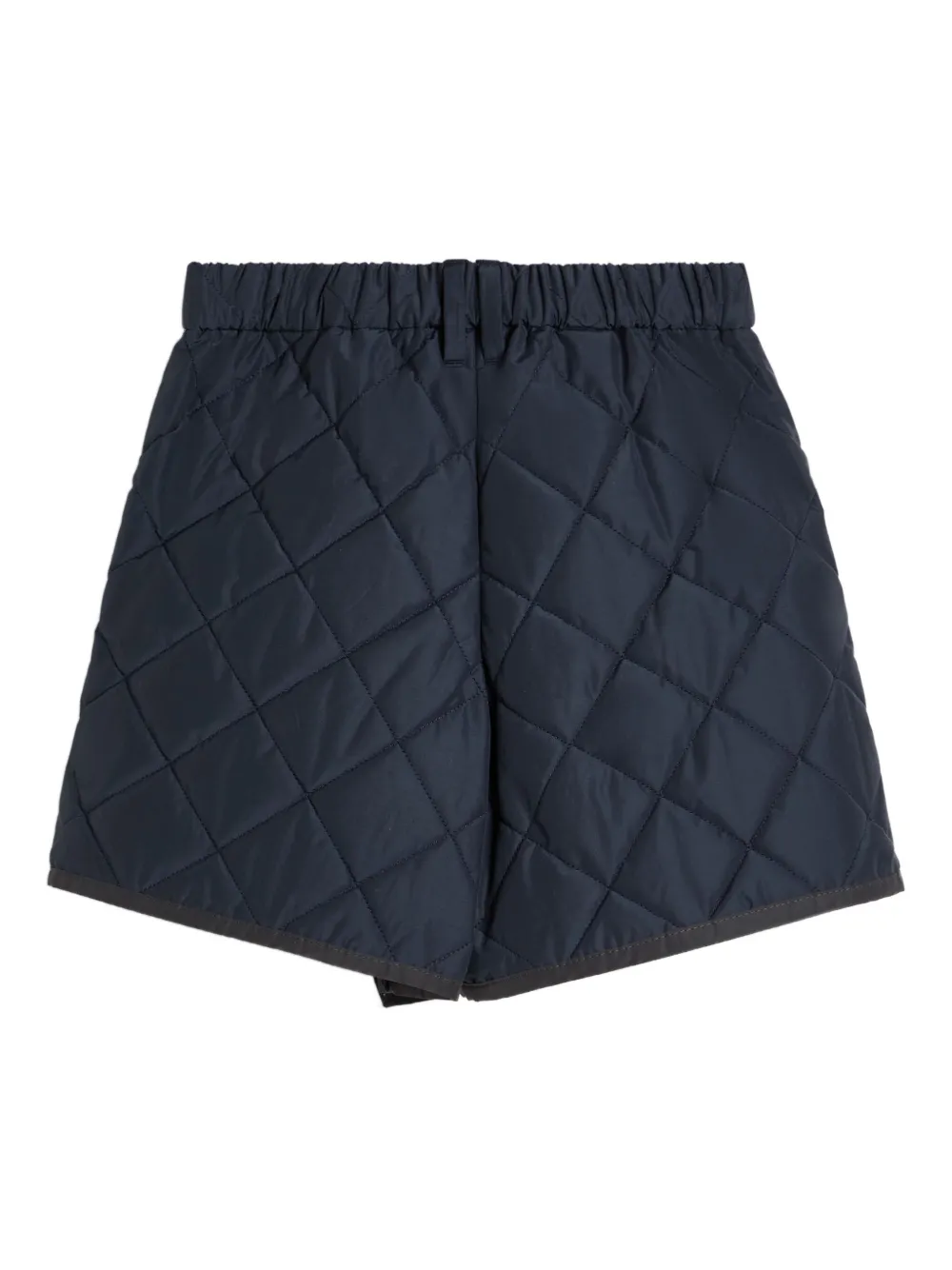 Стеганая юбка с запахом Brunello Cucinelli Kids, синий — фото 2